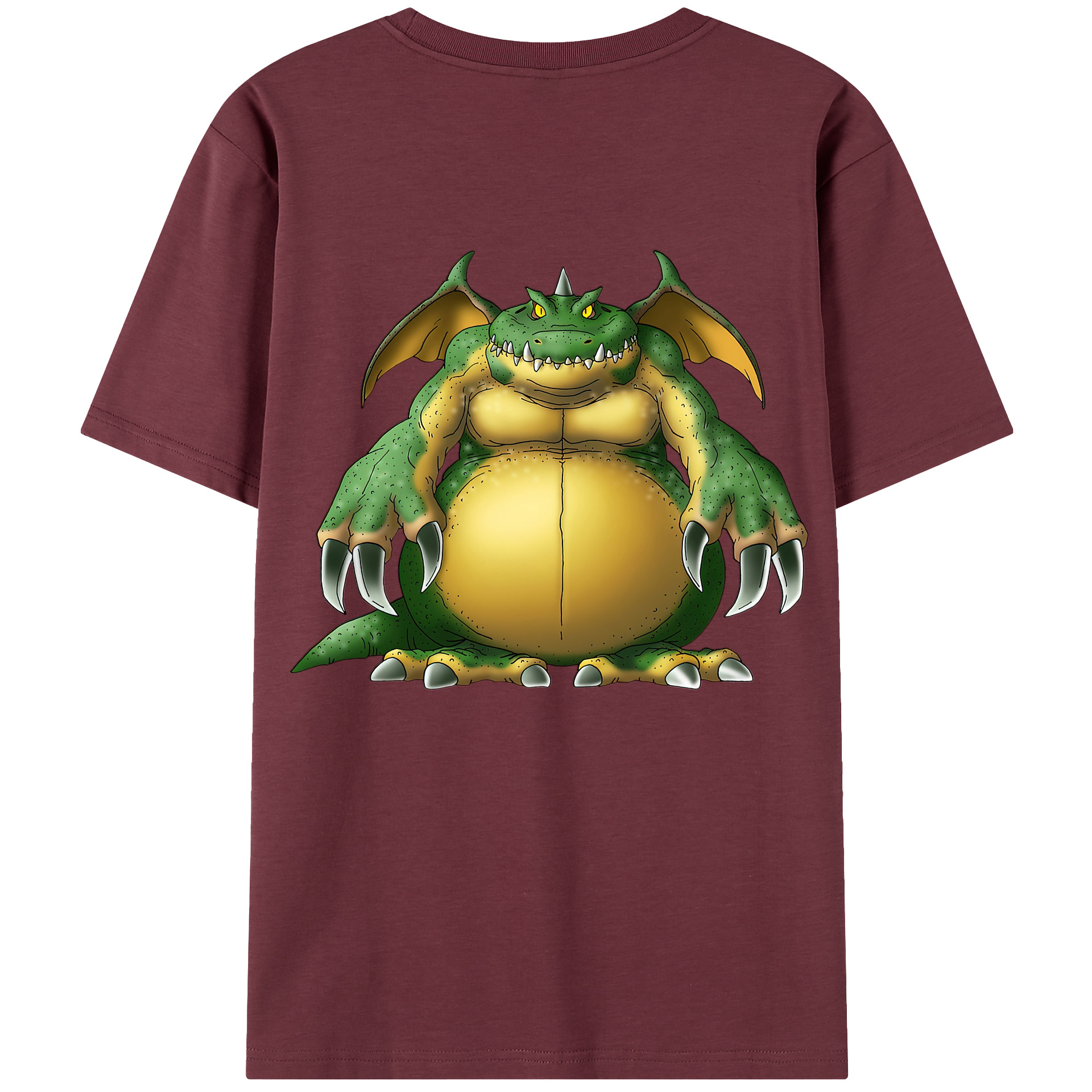 （画像用） ドラゴンクエスト Doragon Kuesuto Dragon Quest 綿100％半袖Tシャツ（背面プリント）